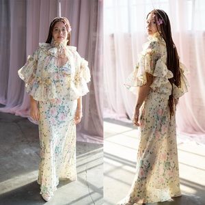 NWT Selkie The Fantasy Flutter Slip Dress 1X 100% Silk